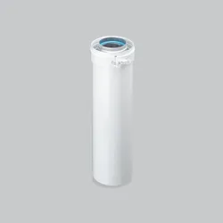 Concentrische rookgasbuis, Isoleco 603, staal/kunststof, 80/125mm, L=250mm, wit
